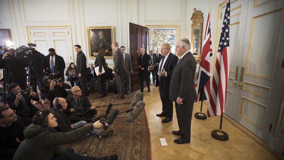 Boris Johnson and Rex Tillerson