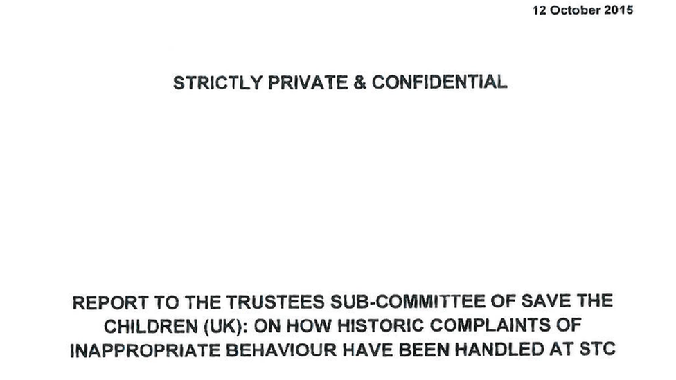 Report to the Trustees