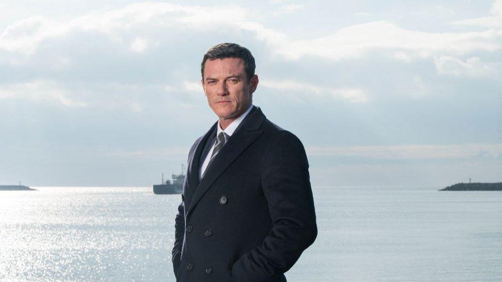 Luke Evans filming The Pembrokeshire Murders