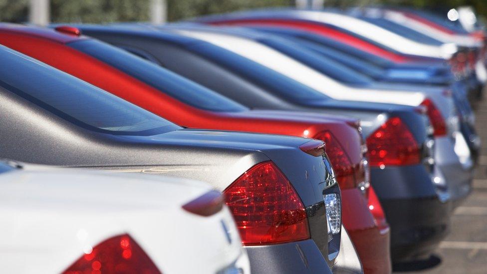 cars lined up