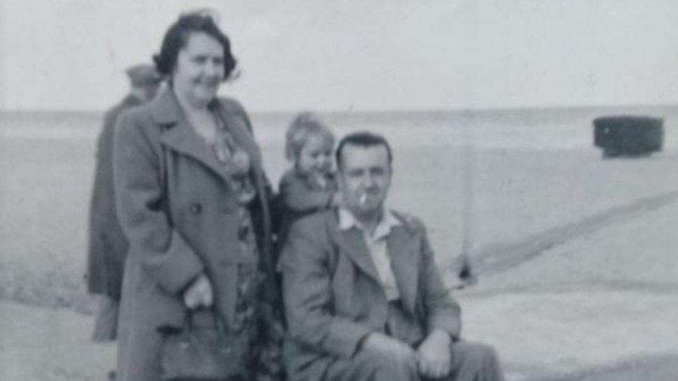 Joan Thorndyke with grandparents