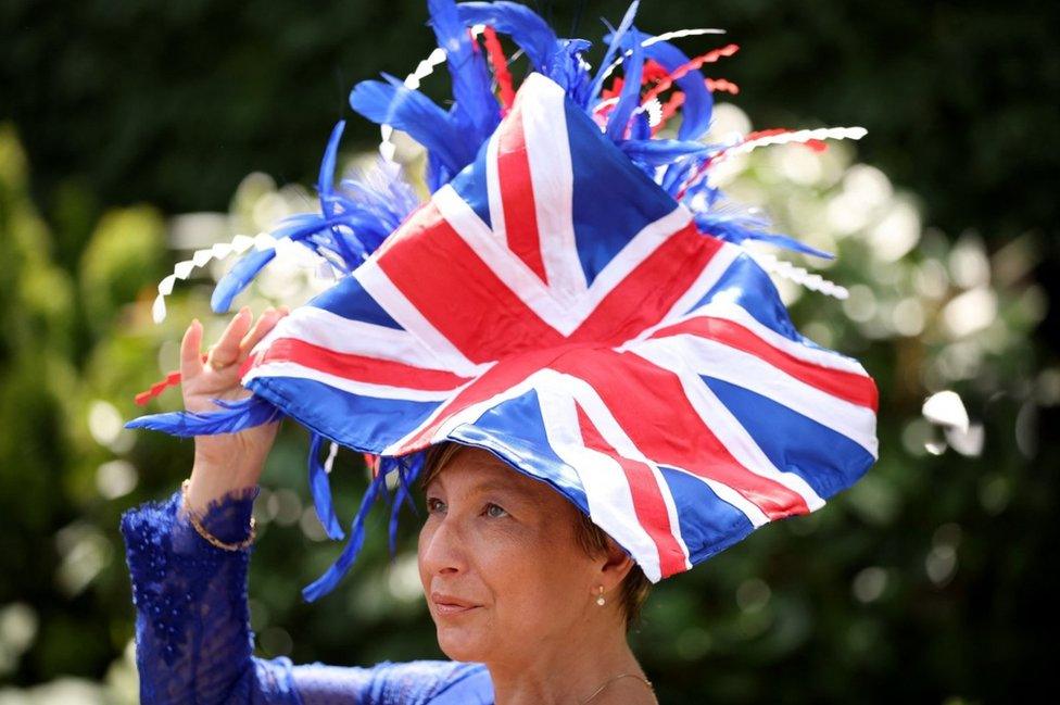 Marie-Anne Talbott is seen during ladies day at Royal Ascot