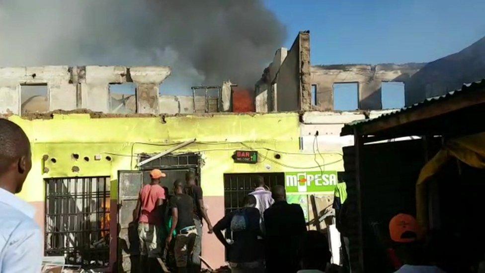 Nightclub on fire in Kisumu, Kenya