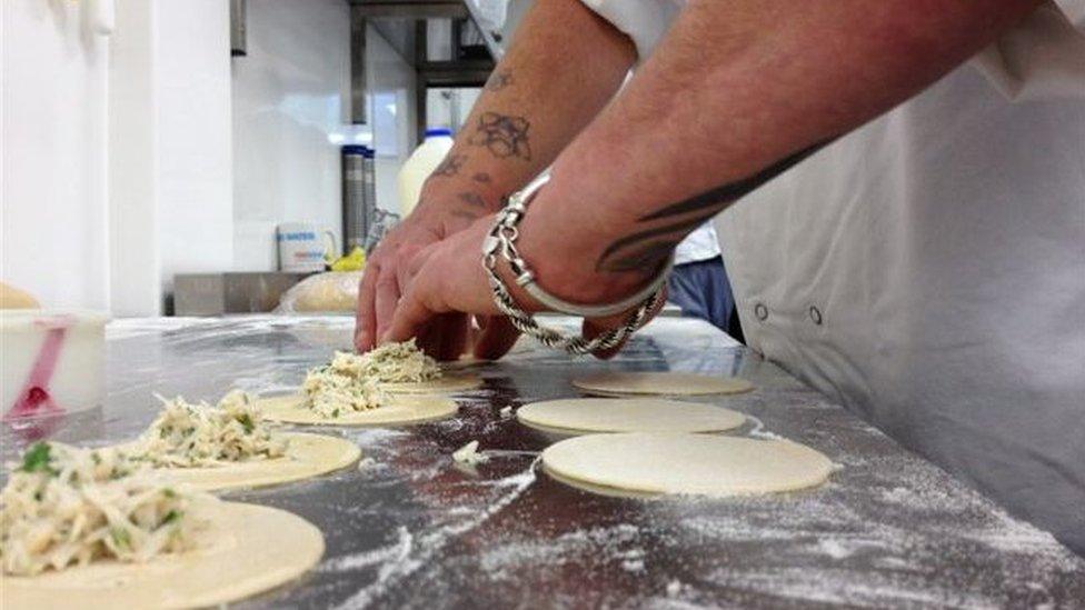 Chef making pastries