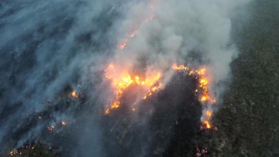 Fire at Marsden Moor