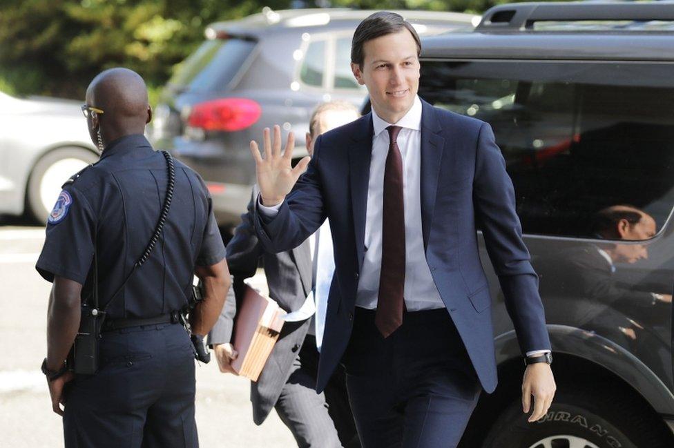 Kushner arrives on Capitol Hill