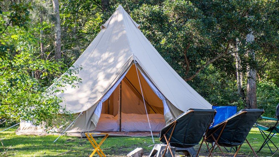 Glamping teepee tent