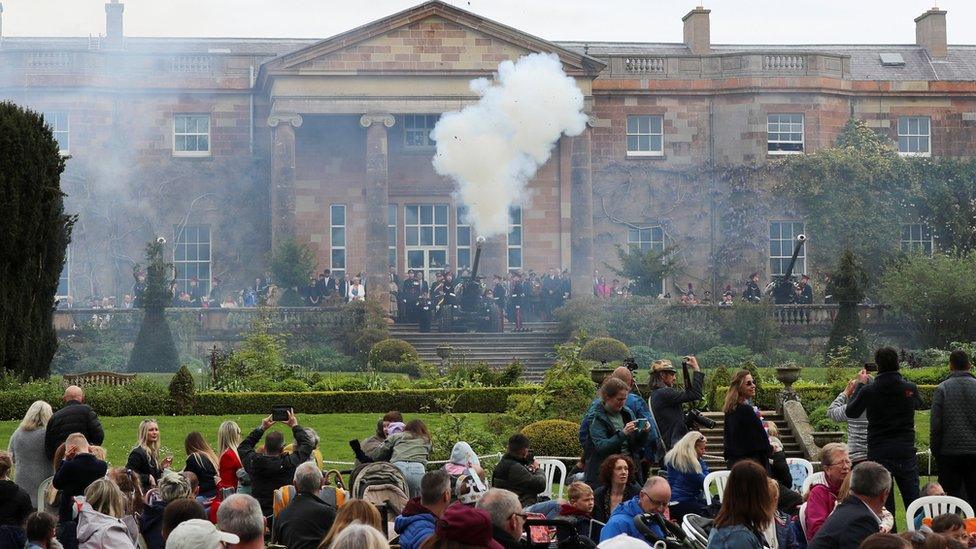 21-gun salute at Hillsborough Castle