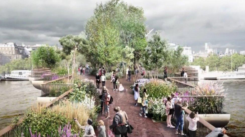 Artist's impression of the Garden Bridge