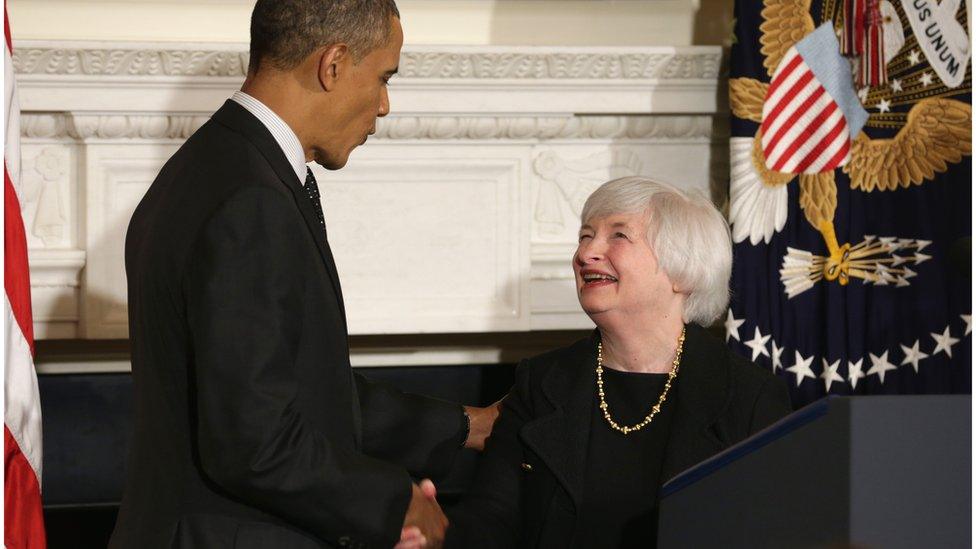 Janet Yellen and Barack Obama