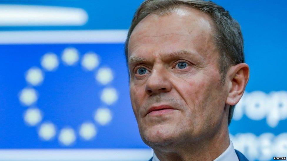 European Council president Donald Tusk