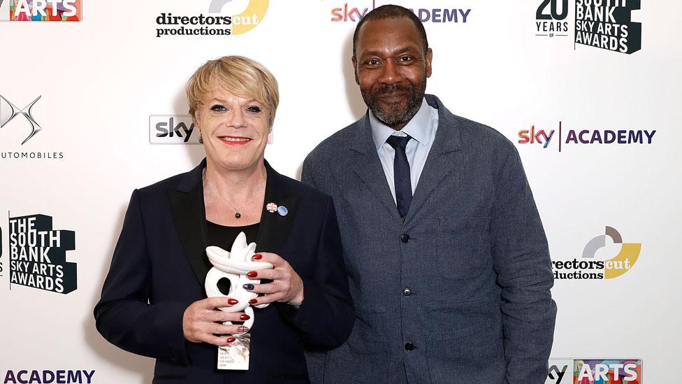 Eddie Izzard with Sir Lenny Henry