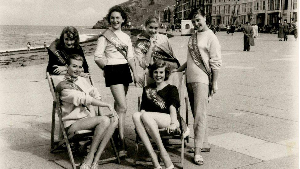 Women on Aberystwyth promenade in the 1950s