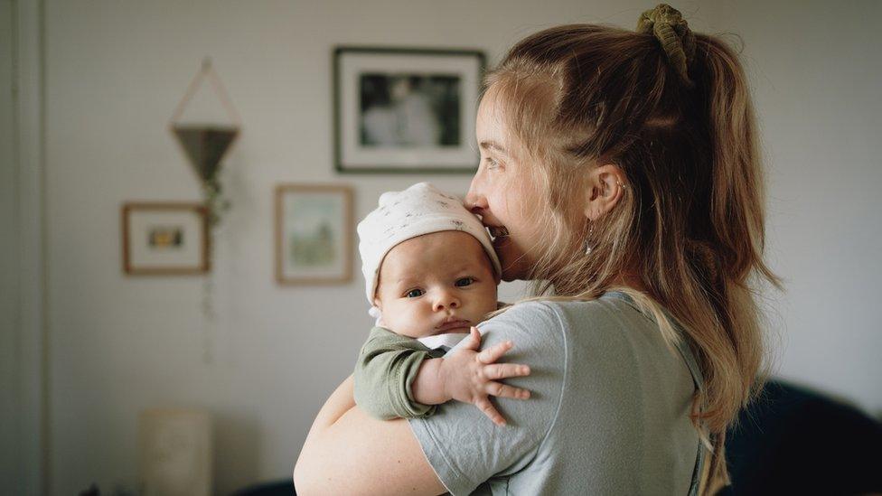 Woman with baby