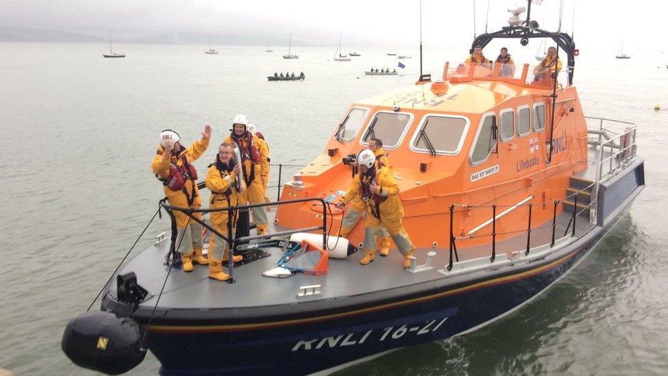 RNLI brings Queen's Baton to Mumbles, Swansea