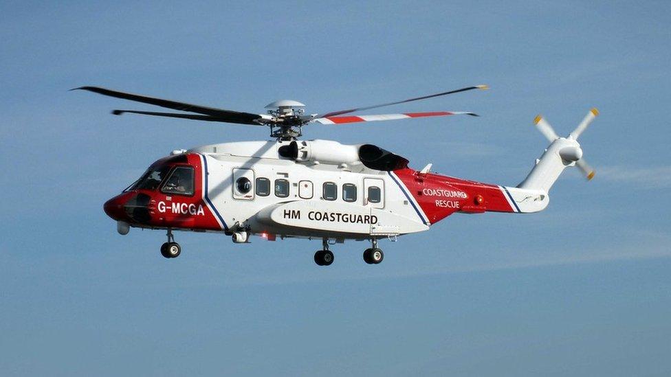 Coastguard helicopter