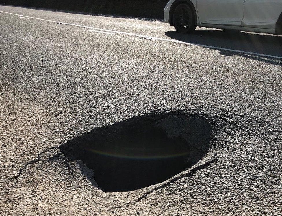 Sink hole near Llandovery