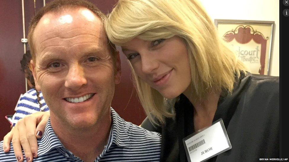 Taylor Swift posed with fellow potential jurors like Bryan Merville