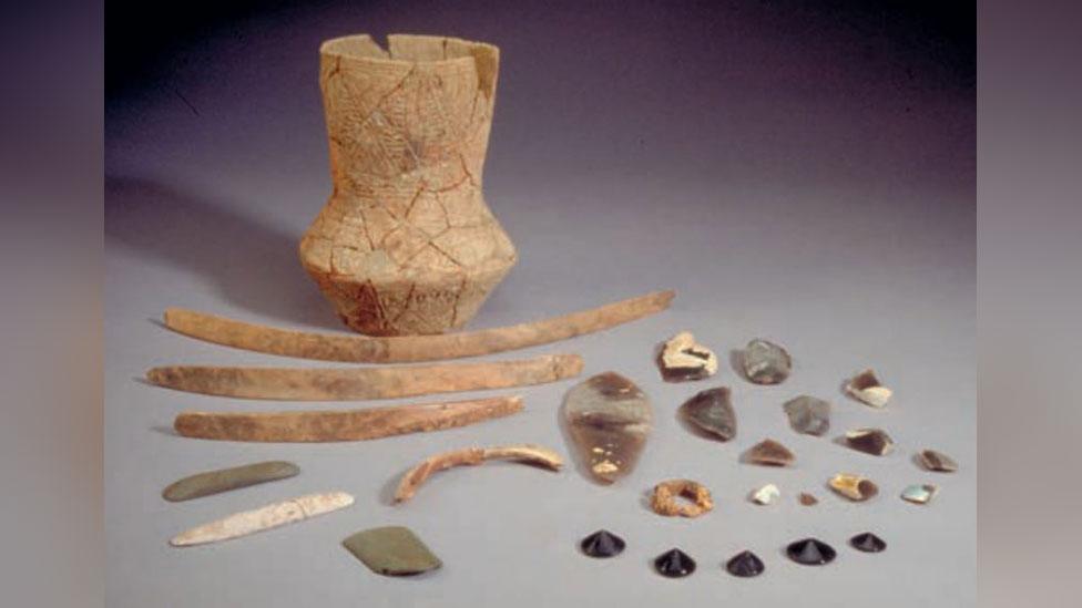 Finds from Stanwick Lake Bronze Age burial mound