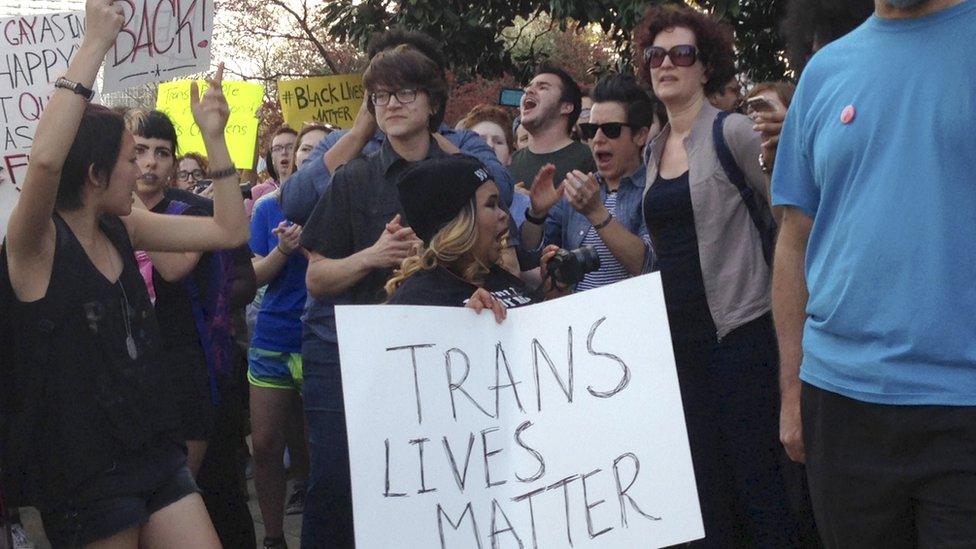 Protesters in North Carolina