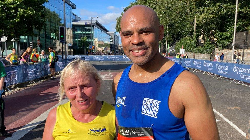 Bristol mayor Marvin Rees and Diane Bentham