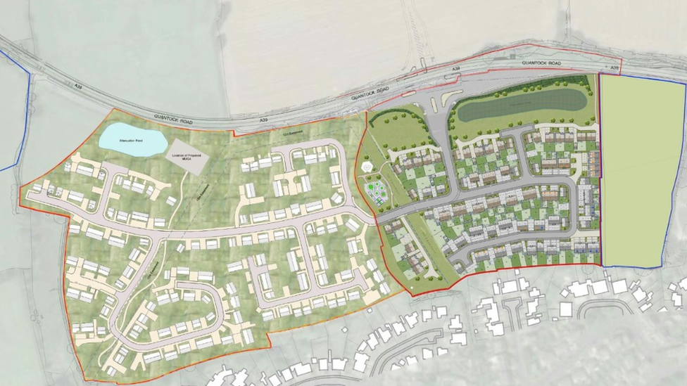 Plan of the southern site given planning approval in March 2021