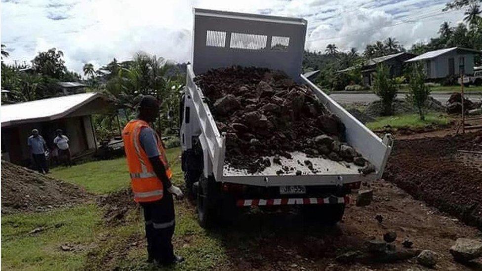 School in Fiji being built