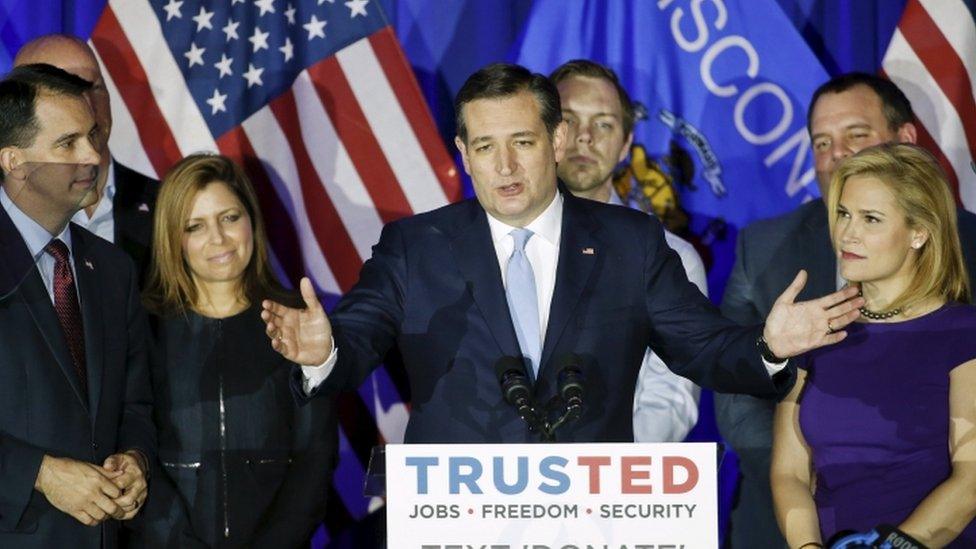 Ted Cruz at a Wisconsin rally, 5 April 2016