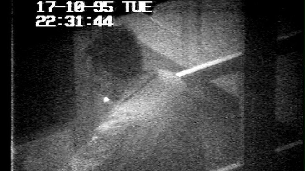 Enhanced CCTV of a man seen entering Ms Hewer's flat