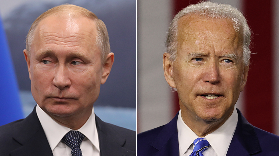 Vladimir Putin and Joe Biden