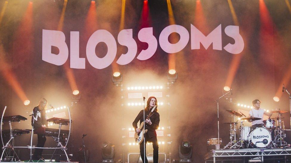 Blossoms on the main stage of Leeds Festival in 2017