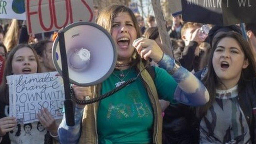 Climate change protest