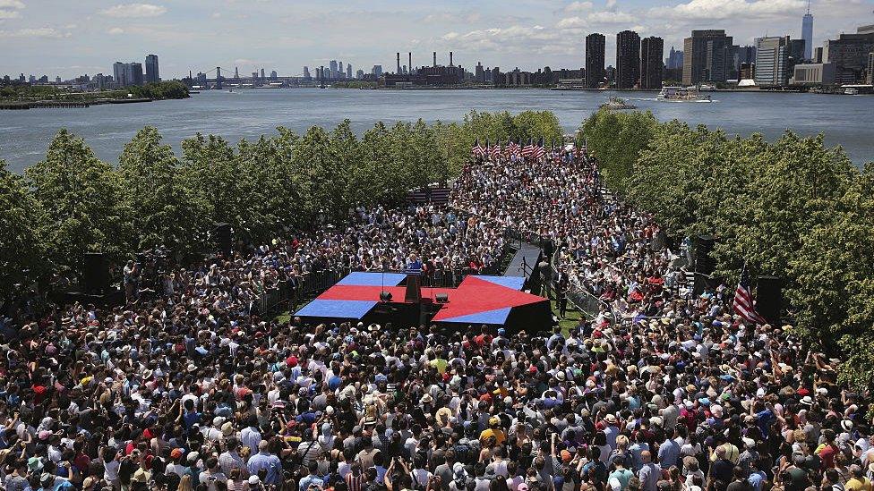 Hillary Clinton rally in New York