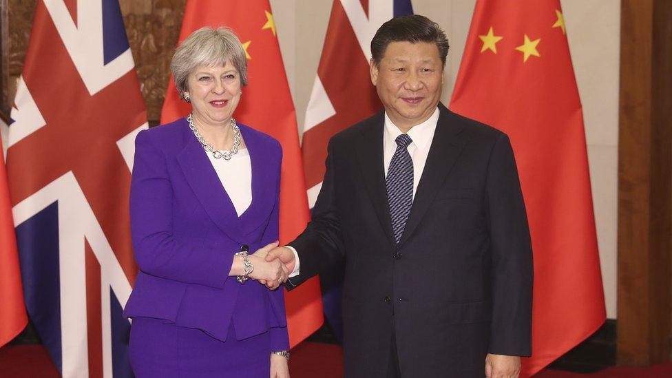 Theresa May meets Chinese President Xi Jinping