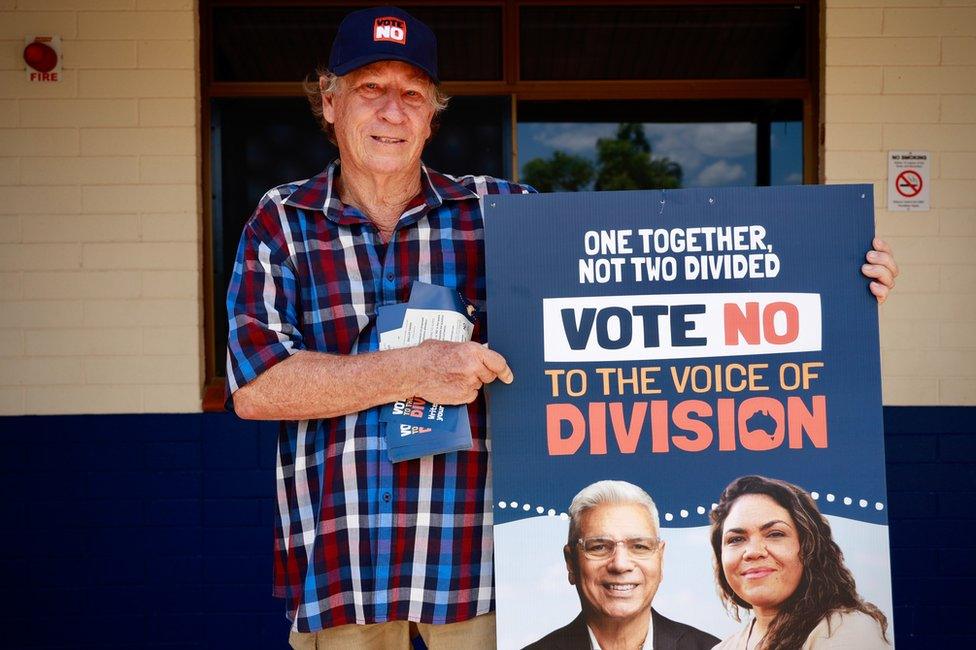 Steve Rodgers at a polling booth in Darwin