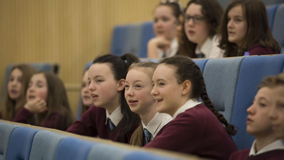 Pupils in the modern languages project