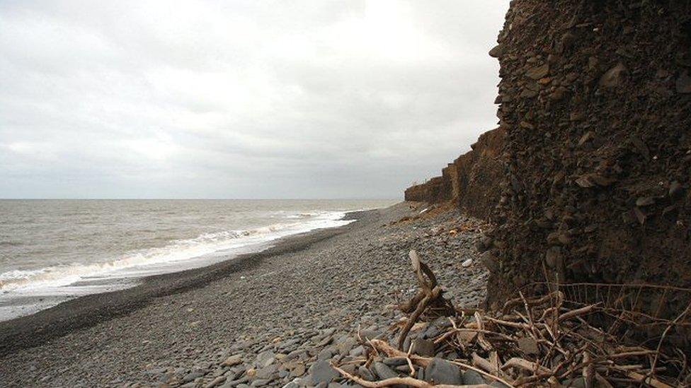 The beach at Llanon