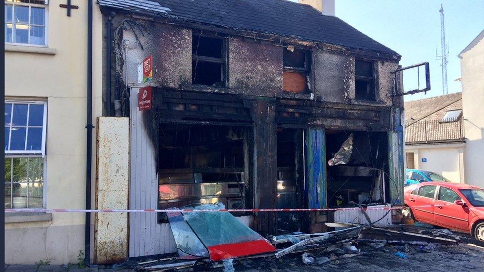 The Banbridge building was destroyed in the latest arson attack