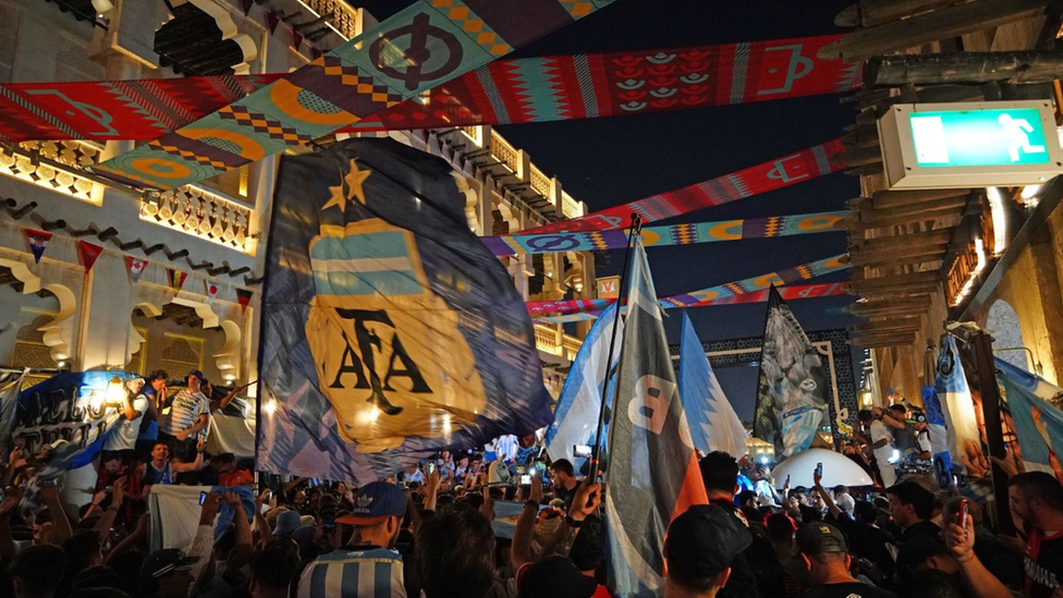 Fans in Souq Waqif