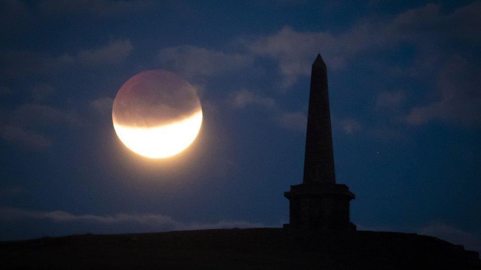 Partial lunar eclipse on 16 July 2019