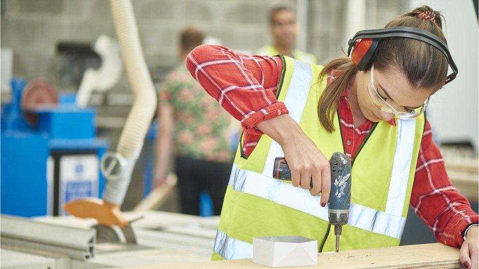 Female construction worker