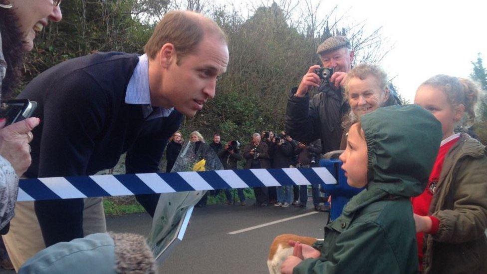 Prince Williams speak to four-year-old Esme