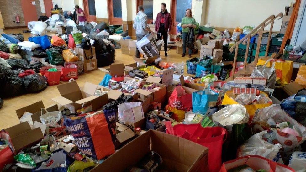 Ukrainian donations at Swindon's Polish Centre