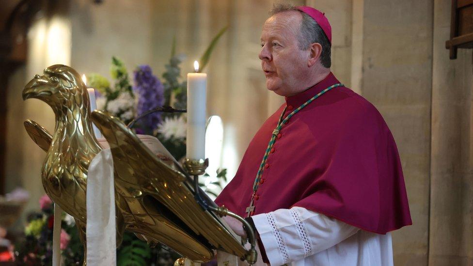 Archbishop Eamon Martin speaks during the thanksgiving service in St Patrick's Cathedral