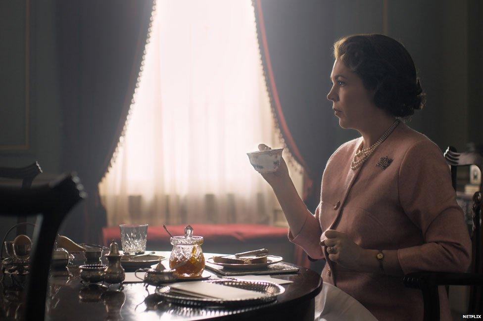 Olivia Colman plays the Queen in The Crown