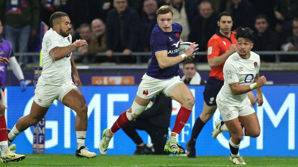 France playing England in the Six Nations