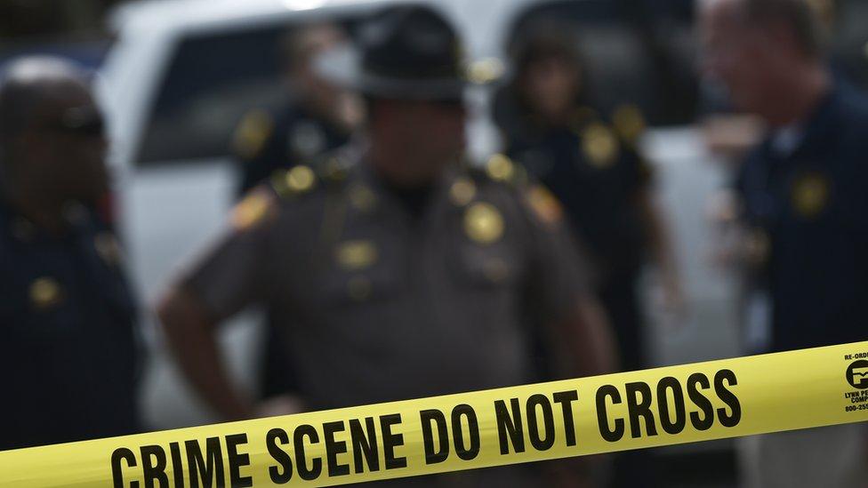 File photo shows police outside scene of mass shooting at Pulse nightclub in Orlando, Florida, on 12 June 2016