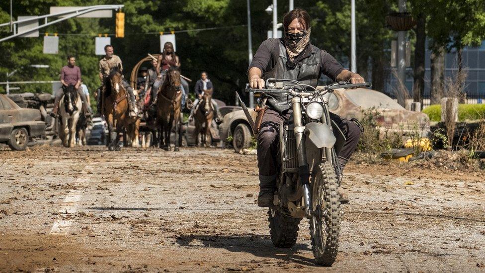 Daryl, Michone, Rick and Aaron on a mission to rebuild civilisation in series nine