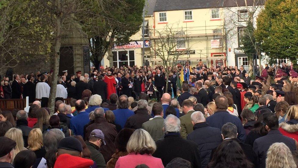 Remembrance service at Haverfordwest