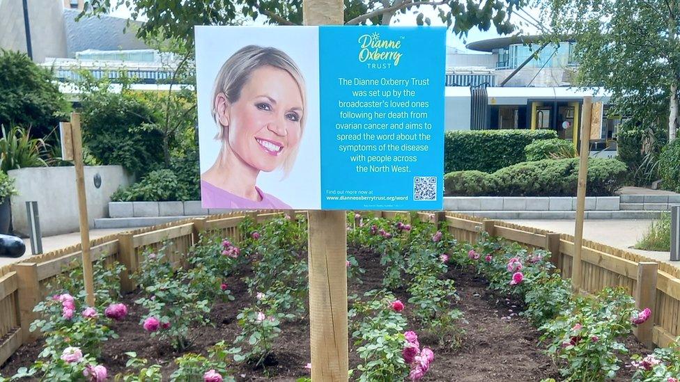 sign at the rose garden